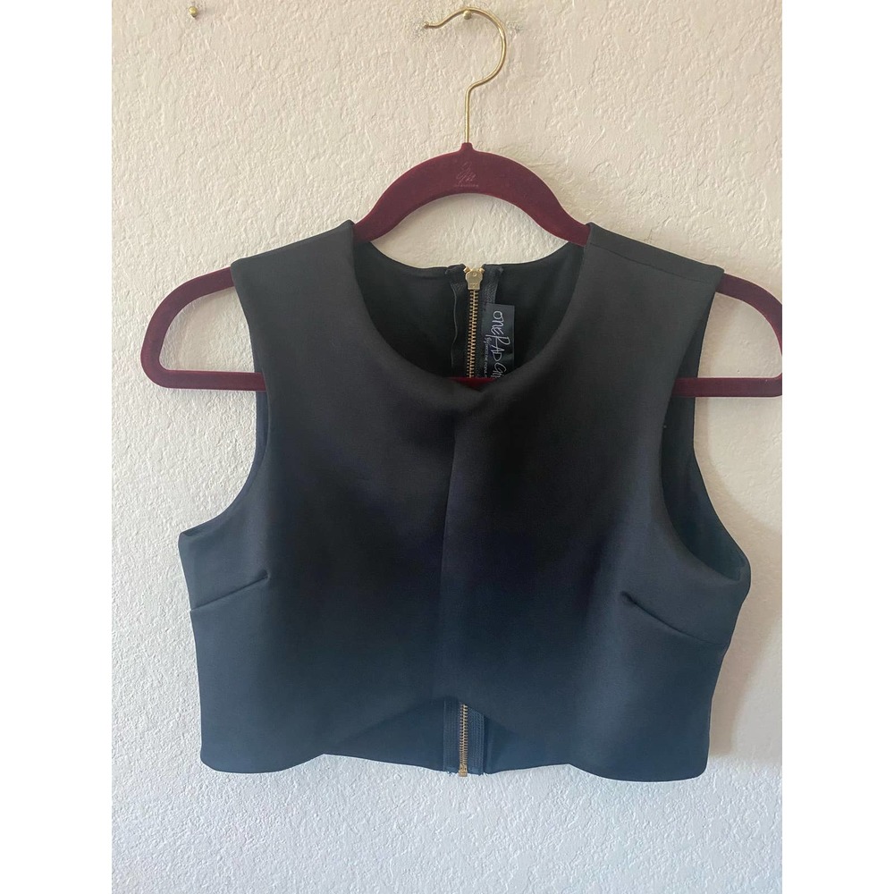 One Rad Girl by Dress the Population Black Cropped Top
